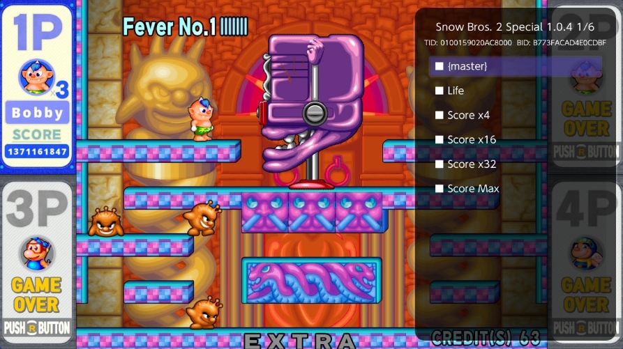 switch雪人兄弟2 特别版 SNOW BROS. 2 SPECIAL 1.0.2 金手指