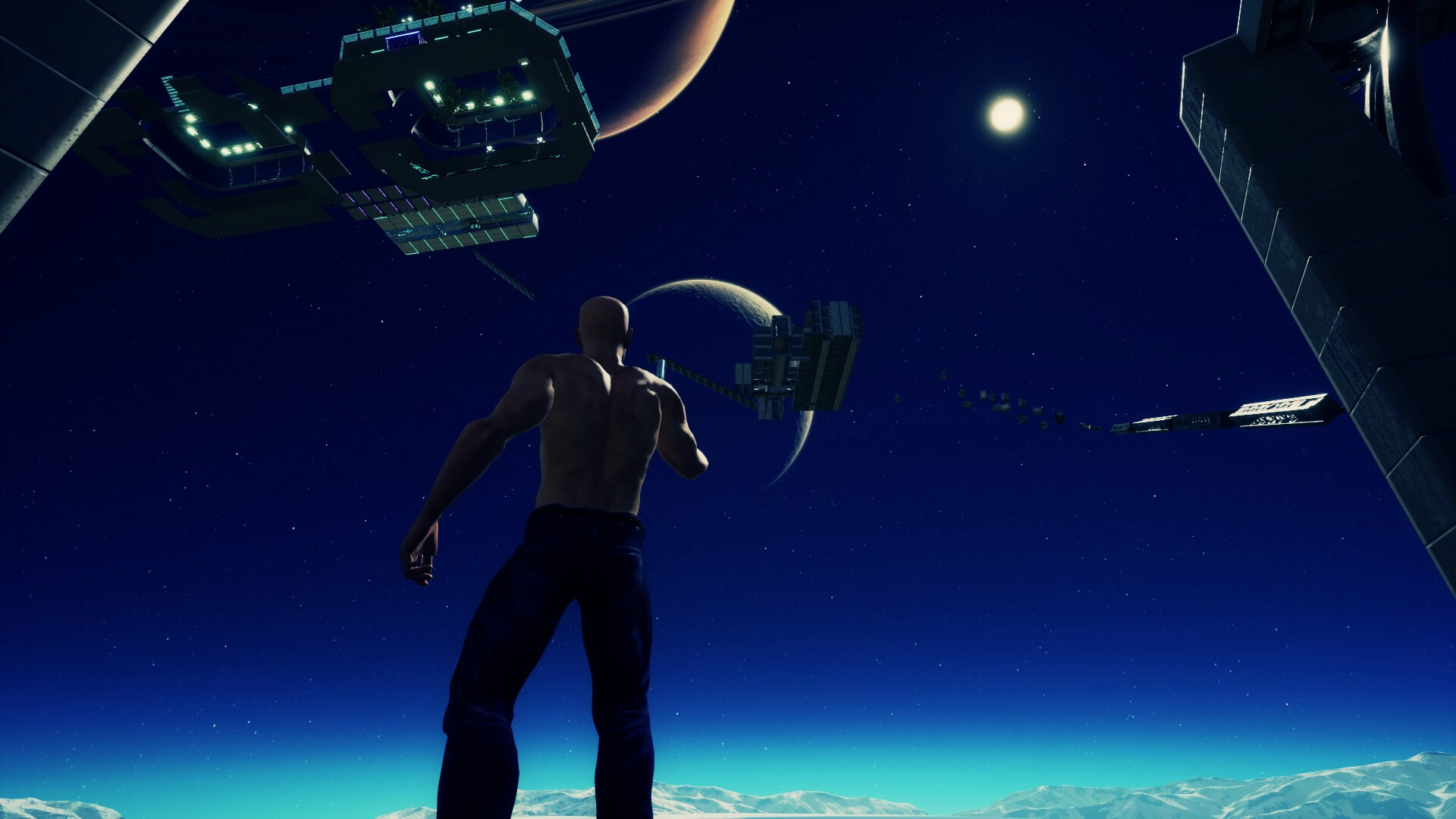 秃头男子攀登/Bald Man Climbs Up_1