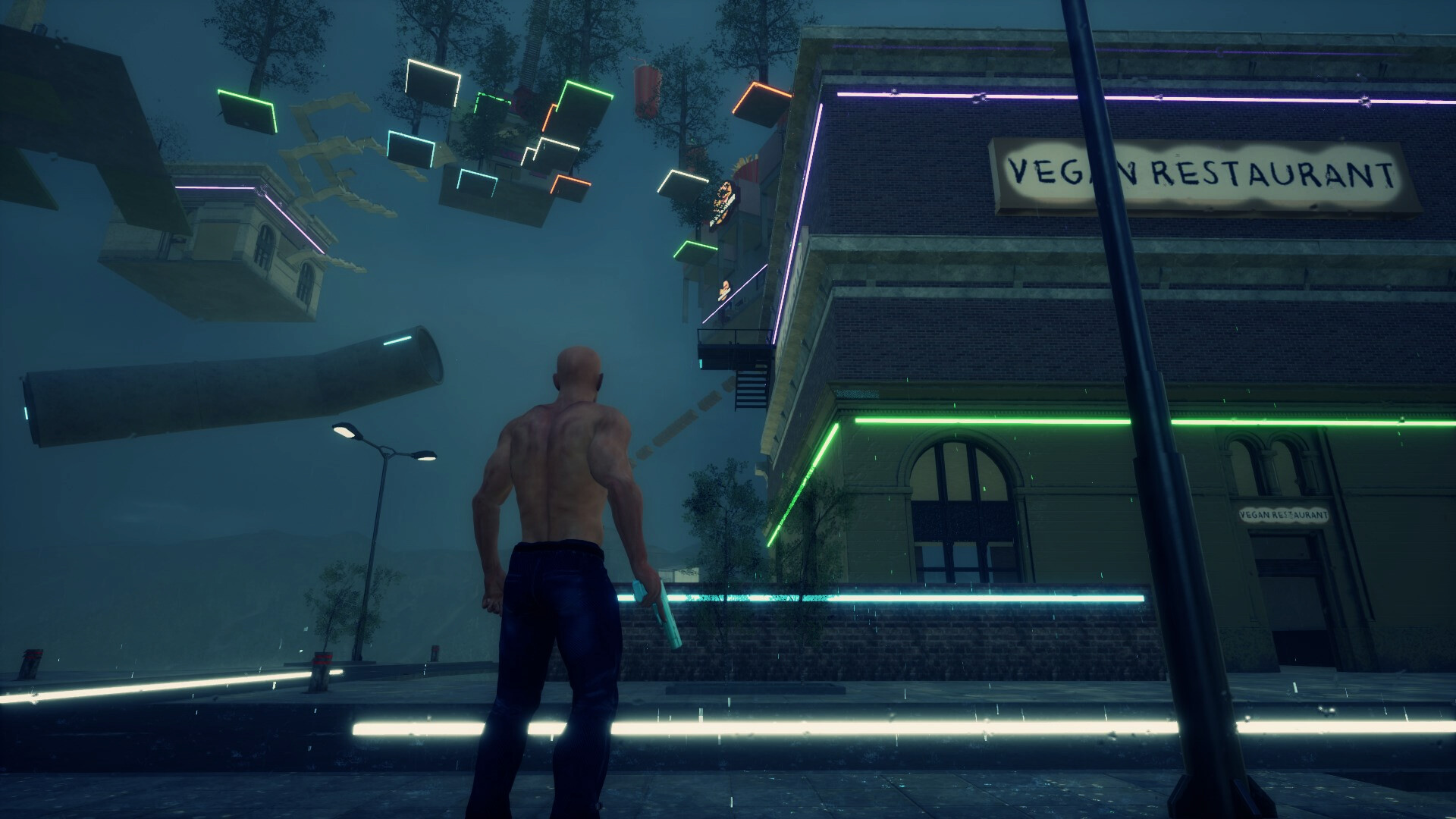 秃头男子攀登/Bald Man Climbs Up_0