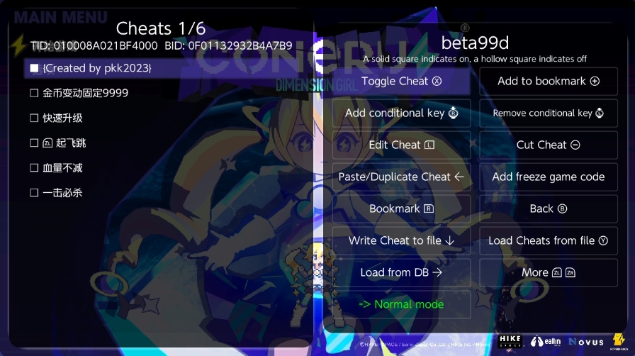 switch次元少女科涅鲁 美版中文+1.1.0金手指