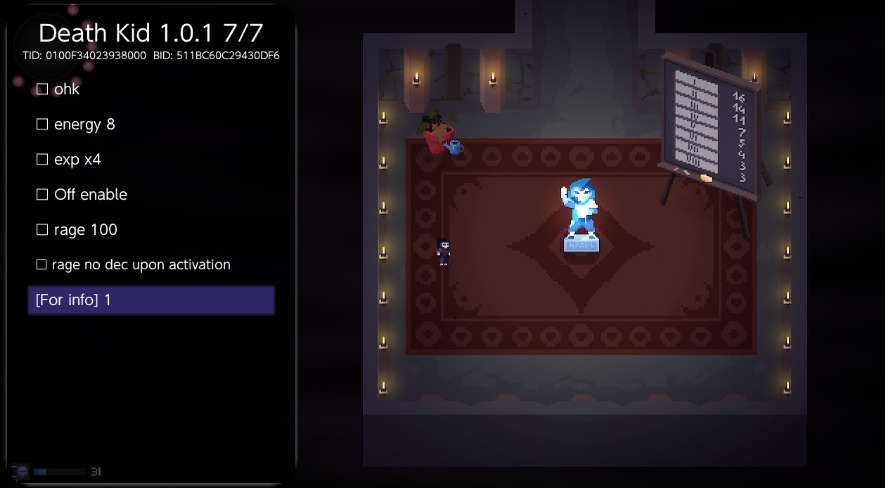 switch死亡之子 Death Kid 1.0.1 金手指