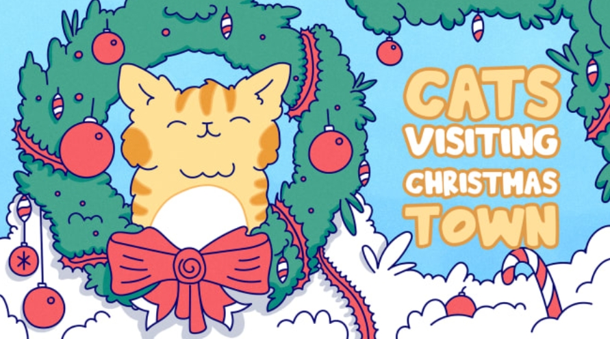 猫造访圣诞小镇 Cats Visiting Christmas Town_1