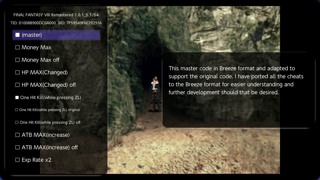 《最终幻想8 重制版 FINAL FANTASY VIII》Switch金手指下载 – 含1.0.1.5